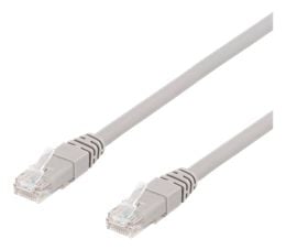 DELTACO - Koblingskabel - RJ-45 (hann) til RJ-45 (hann) - 50 m - UTP - CAT 6a - formstøpt - grå