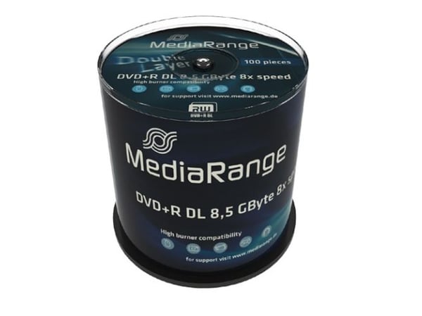 MediaRange - 100 x DVD+R DL - 8.5 GB 8x - spindel