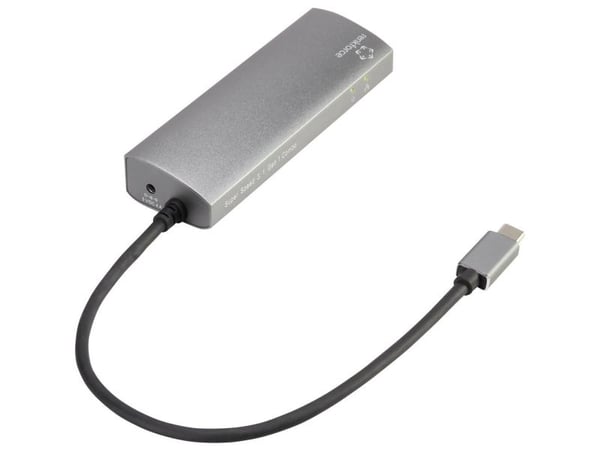 Renkforce RF-3374952, USB 2.0 Type-C, Svart, Grå, USB 3.2 Gen 1 (3.1 Gen 1) Type-A, USB, Windows 10, Windows 7, Windows 8, Windows 8.1, Windows Vis...
