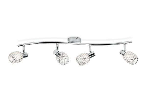 Philips Essentials Spot, Overflateegnet, G9, 4 ampuller, 220-240 V, Kromfarget