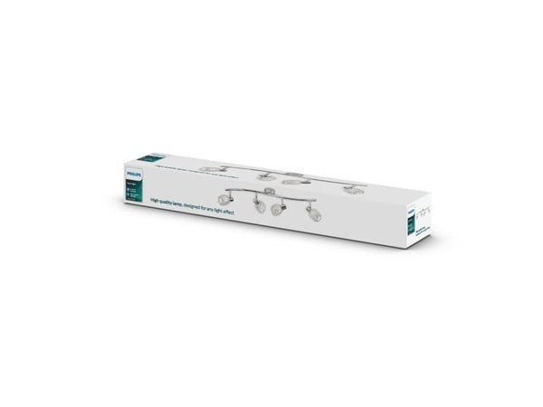 Philips Essentials Spot, Overflateegnet, G9, 4 ampuller, 220-240 V, Kromfarget