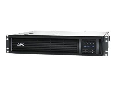 APC Smart-UPS 750VA LCD RM - UPS (kan monteres i rack) - AC 230 V - 500 watt - 750 VA - Ethernet, RS-232, USB - utgangskontakter: 6 - 2U - svart - ...