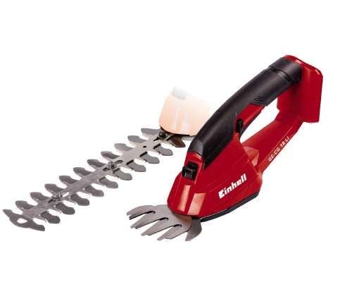 Einhell Expert GE-CG 18 Li Solo - Tijera de césped inalámbrica (10 cm, 20 cm), color rojo - SOLO