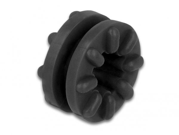 Delock - Grommet ring - svart (en pakke 10)