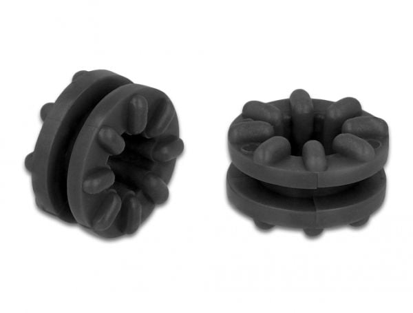 Delock - Grommet ring - svart (en pakke 10)