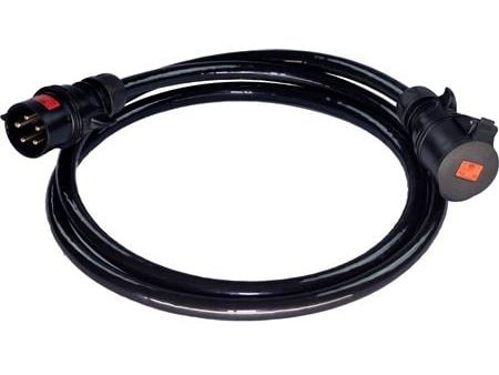 Jatkojohto 63A IP67 MUSTA, 50 metriä PUR Alumiinikaapeli 5G16mm²:n kanssa