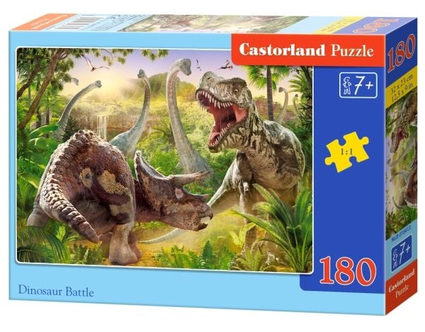 Castorland Dinosaur Battle 180 pcs, 180 stykker, Dyr, 7 år