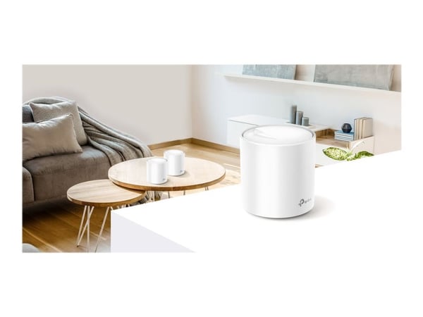 TP-Link Deco X60 - Wi-Fi-system - (3 rutere) 1GbE - Wi-Fi 6 - Dobbeltbånd