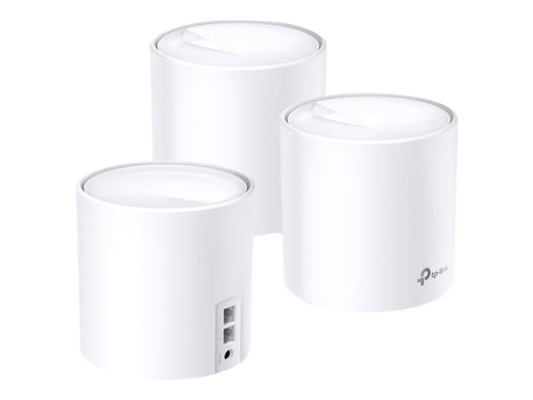 TP-Link Deco X60 - Wi-Fi-system - (3 rutere) 1GbE - Wi-Fi 6 - Dobbeltbånd