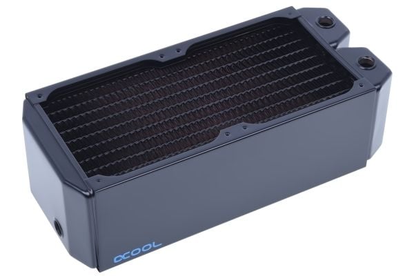 Alphacool NexXxoS Monsta, Radiatorblokk, Kopper, Svart, Grå, 2 stang, 2 vifter, 12 cm