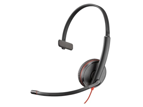POLY Blackwire 3215, Koblet med ledninger (ikke trådløs), Samtaler/musikk, 20 - 20000 Hz, 96 g, Hodesett, Sort