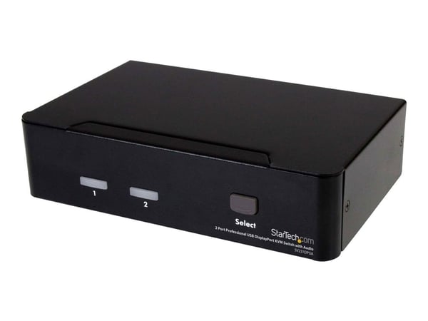 Startech 2 Port DisplayPort KVM Switch - 2560x1600 @60Hz - Dual Port DP USB, Keyboard, Video, Mouse Switch Box w/ Audio for Computers and Monitors ...