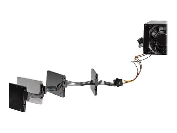 StarTech 15.7 in (400 mm) SATA Power Splitter Adapter Cable - M/F - 4x Serial ATA Power Cable Splitter (PYO4SATA) - Strømsplitter - SATA-strøm (han...