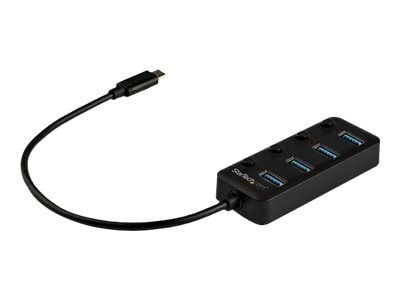 StarTech.com 4 Port USB C Hub, USB-C to 4x USB 3.0 Type-A Ports with Individual On/Off Port Switches, SuperSpeed 5Gbps USB 3.1/3.2 Gen 1, USB Bus P...
