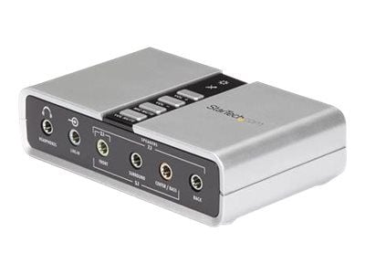 StarTech 7.1 USB Sound Card - External Sound Card for Laptop with SPDIF Digital Audio - Sound Card for PC - Silver (ICUSBAUDIO7D) - Lydkort - 48 kH... StarTech 7.1 USB Sound Card - External Sound Card for Laptop with SPDIF Digital Audio - Sound Card for PC - Silver (ICUSBAUDIO7D) - Lydkort - 48 kH...
