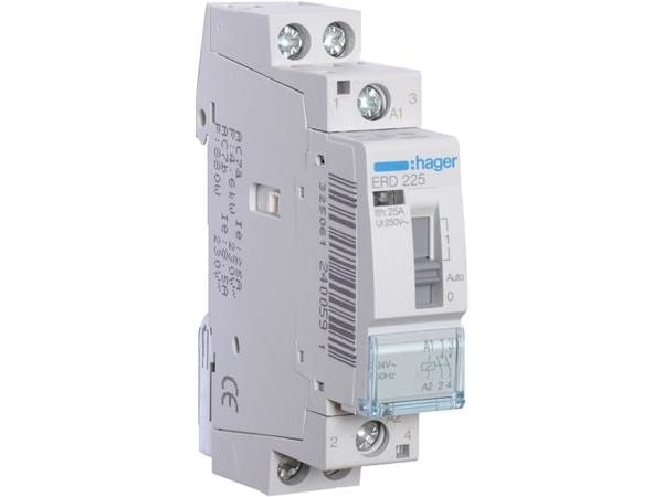 HAGER Kontaktor 25A 2 slutte 24V1 modul, din-skinne