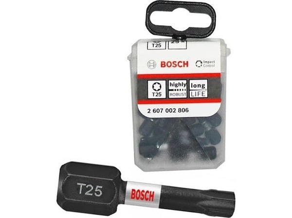 Bosch bits Impact T25 25 mm, 25 stk.