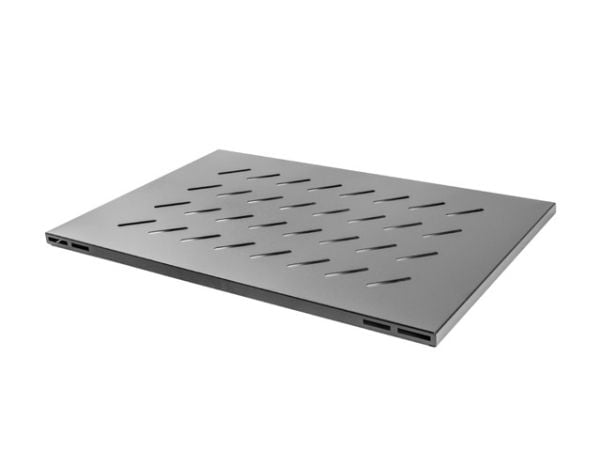 Lanberg - Rack-hylle - RAL 9004, svart - 1U - 19"
