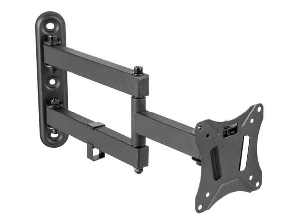DELTACO Office ARM-0251 - Brakett - for flatpanel - svart - skjermstørrelse: 13"-27" - veggmonterbar