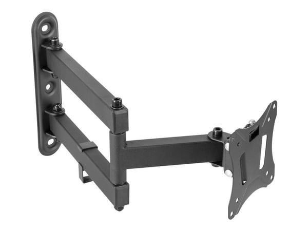 DELTACO Office ARM-0251 - Brakett - for flatpanel - svart - skjermstørrelse: 13"-27" - veggmonterbar
