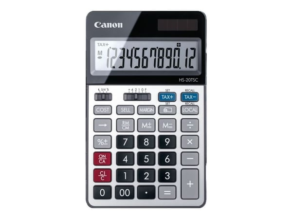 Canon HS-20TSC - Skrivebordskalkulator - 12 sifre - solpanel, batteri