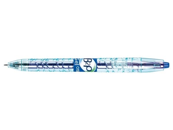 Pilot B2P Gel, Uttrekkbar med festeklemme, Blå, Gjennomsiktig, Blå, Plastikk, 0,5 mm, 0,32 mm