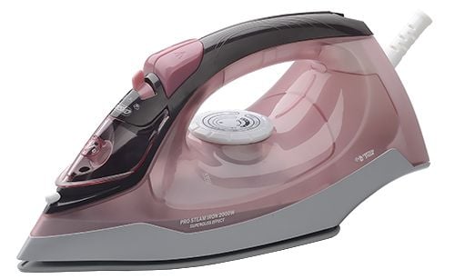 Mesko Home MS 5028, Torr & Ångstrykjärn, Keramisk stryksula, Grå, Rosa, Vit, Inbyggd, 2600 W, 2600 W