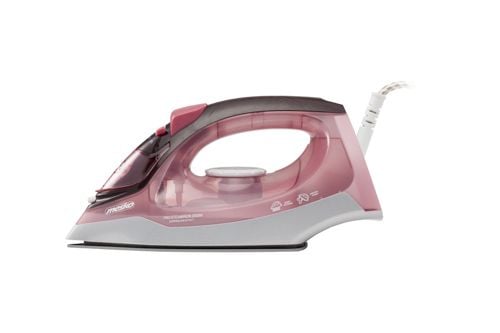 Mesko Home MS 5028, Tørr & dampstrykejern, Keramisk strykesåle, Grå, Rosa, Hvit, Innebygget, 2600 W, 2600 W