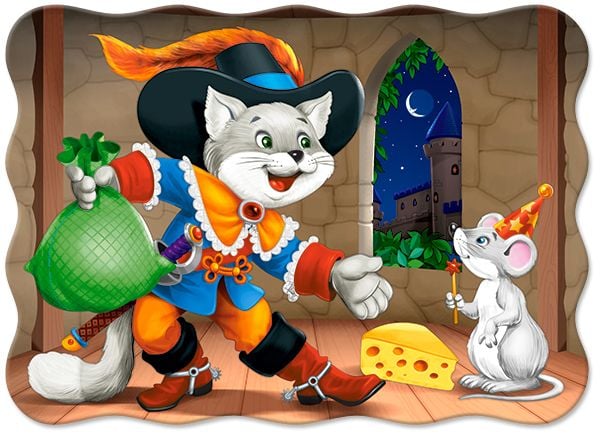 Castorland Cat in Boots 30 pcs, 30 stykker, Tegneserier, 4 år