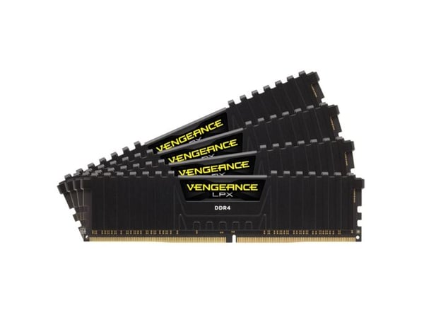 CORSAIR Vengeance LPX - DDR4 - sett - 64 GB: 4 x 16 GB - DIMM 288-pin - 3200 MHz / PC4-25600 - CL16 - 1.35 V - ikke-bufret - ikke-ECC - svart