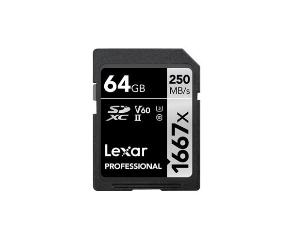 Lexar Professional - Flashminnekort - 64 GB - Video Class V60 / UHS-II U3 / Class10 - 1667x - SDXC UHS-II