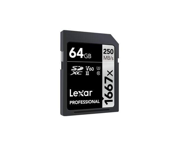 Lexar Professional - Flashminnekort - 64 GB - Video Class V60 / UHS-II U3 / Class10 - 1667x - SDXC UHS-II