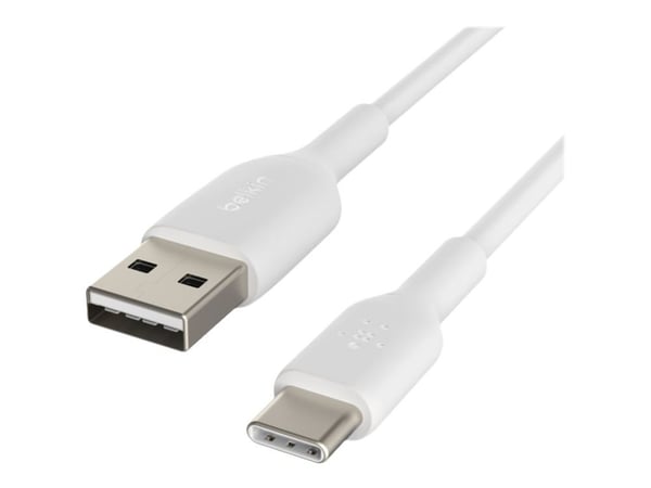 Belkin CAB001BT2MWH, 2 m, USB A, USB C, Valkoinen
