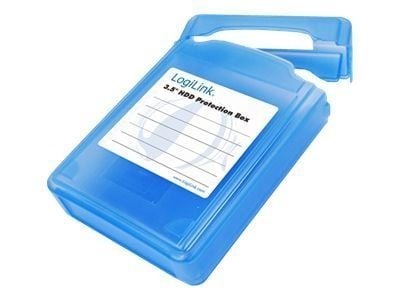 LogiLink 3.5" HDD Protection Box for 1 HDD - Beskyttelsesboks for harddisk - blå