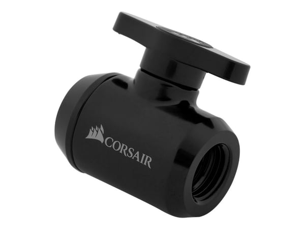 CORSAIR Hydro X Series XF Ball Valve - Manuell kulventil för vätskekylsystem - svart