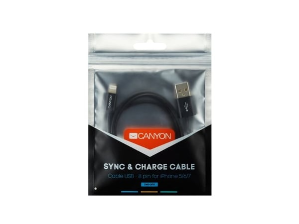 Canyon CNE-CFI1 - Lightning-kabel - Lightning hann til USB hann - 1 m - svart