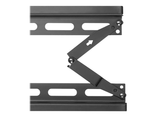 DELTACO Office ARM-0201 - Heavy Duty - konsol - fällbart - för LCD-TV/välvd LCD-TV - stål - mattsvart - skärmstorlek: 37"-80" - väggmonterbar