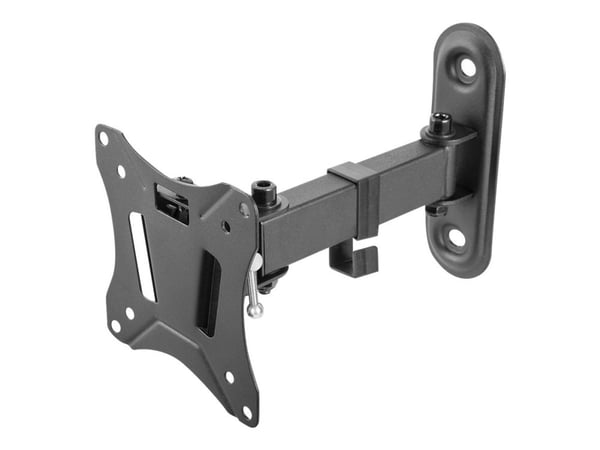 DELTACO ARM-0250 - Brakett - full bevegelse - for LCD-TV - svart - skjermstørrelse: 13"-27" - veggmonterbar