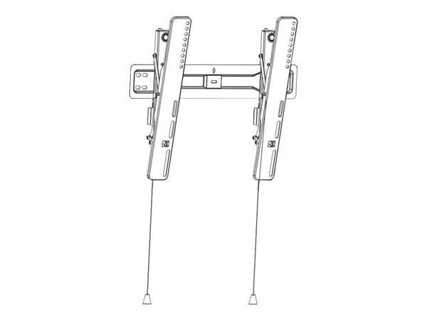 DELTACO Office ARM-0152 - Ultra-Slim - brakett - tipping - for LCD TV / kurvet LCD TV - plastikk, stål - matt svart - skjermstørrelse: 32"-55" - ve...