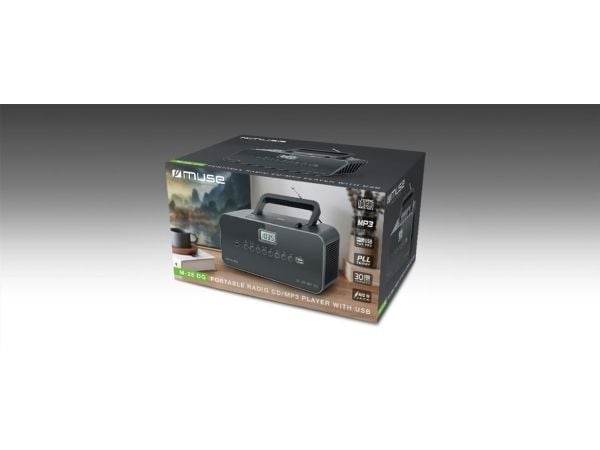 Muse M-28 DG, 1,4 kg, Sort, Bærbar CD-spiller