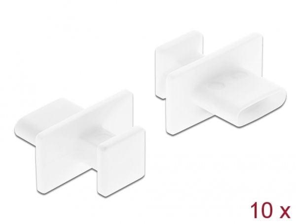 Delock Pölysuojus USB Type-C naarasliitännälle - Pölysuojus - valkoinen (10 kpl)
