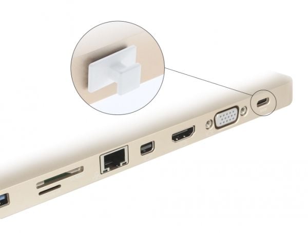 Delock Pölysuojus USB Type-C naarasliitännälle - Pölysuojus - valkoinen (10 kpl)