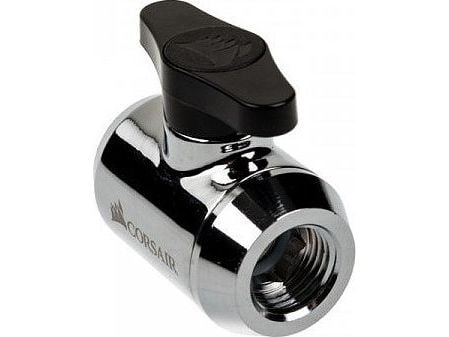 CORSAIR Hydro X Series XF Ball Valve - Manuell kuleventil for væskekjølesystem - krom