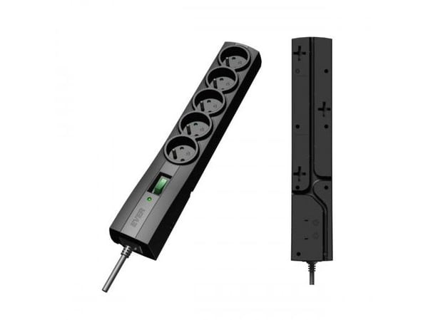 EVER CLASSIC - Overspenningsavleder - AC 250 V - 2500 watt - utgangskontakter: 5 - 1.5 m kabel - svart