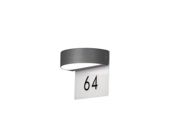 Konstsmide Monza -seinävalaisin, numerovalo, LED, antrasiitti