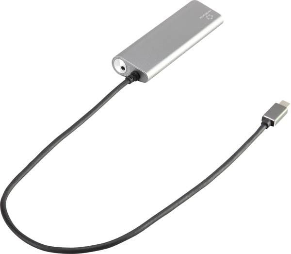Renkforce RF-3374948, USB 2.0 Type-C, USB 3.2 Gen 1 (3.1 Gen 1) Type-A, MicroSD (TransFlash),SD,SDXC, 5000 Mbit/s, Sølv, USB