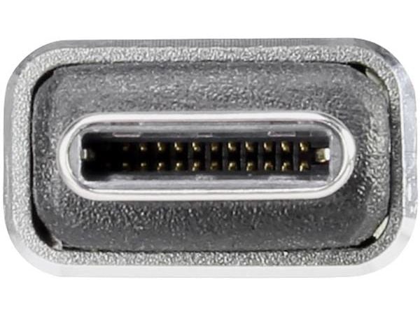 Renkforce RF-3374948, USB 2.0 Type-C, USB 3.2 Gen 1 (3.1 Gen 1) Type-A, MicroSD (TransFlash),SD,SDXC, 5000 Mbit/s, Sølv, USB