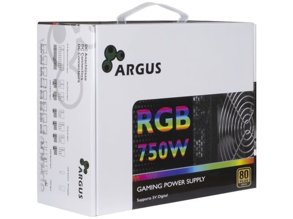 Argus RGB-750W CM II - PSU (intern) - ATX12V 2.3  AC 100/240 V - 750 Watt - aktiv PFC - sort