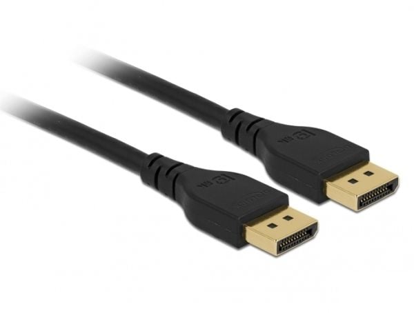 DeLOCK - DisplayPort-kabel - DisplayPort (M) til DisplayPort (M) - DisplayPort 1.4 - 1.0m - 8K-støtte - Svart (85909)
