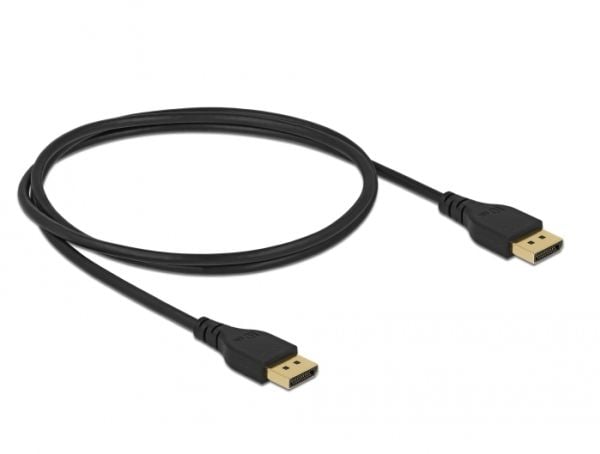 DeLOCK - DisplayPort-kabel - DisplayPort (M) til DisplayPort (M) - DisplayPort 1.4 - 1.0m - 8K-støtte - Svart (85909)